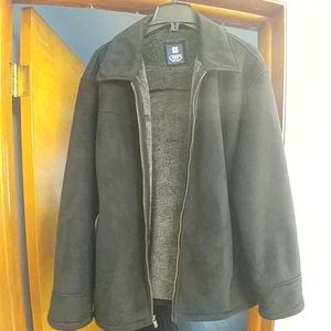 Chaps Black Suede Coat